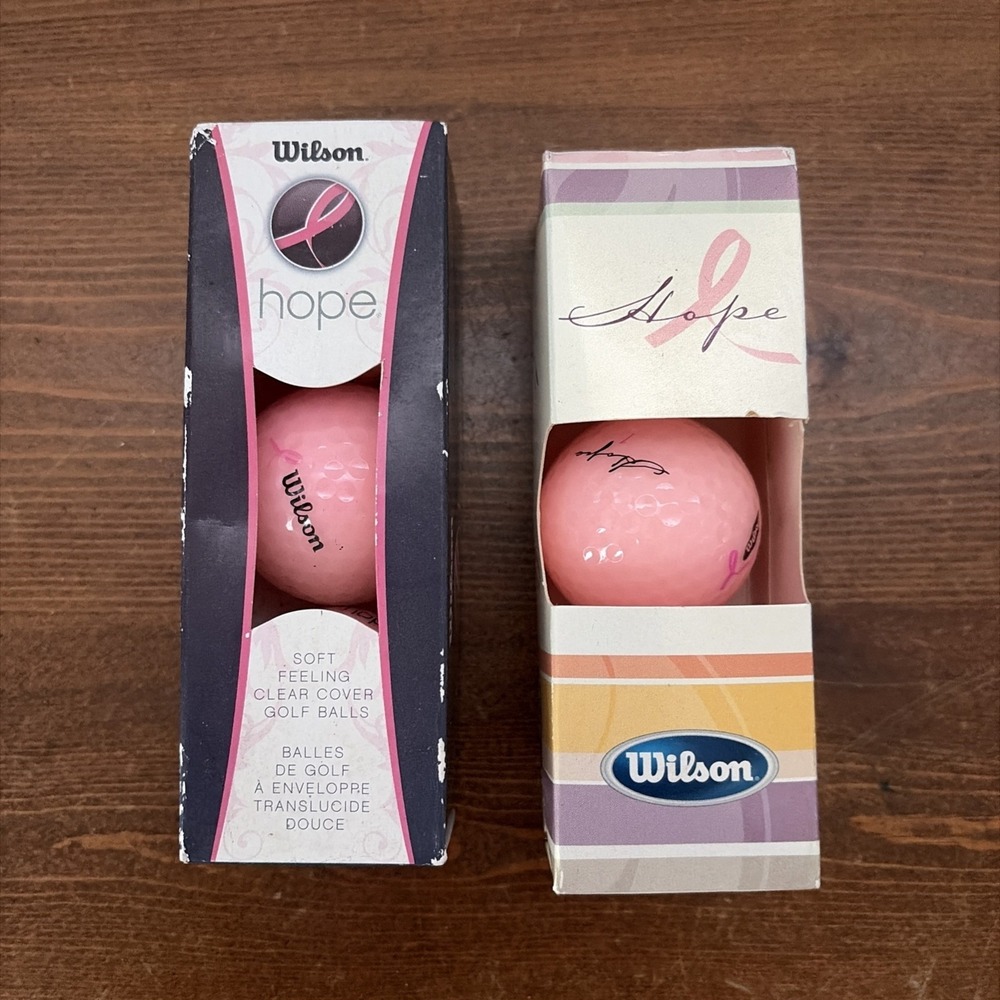 2 Packs of 3 WILSON PINK HOPE GOLF BALLS